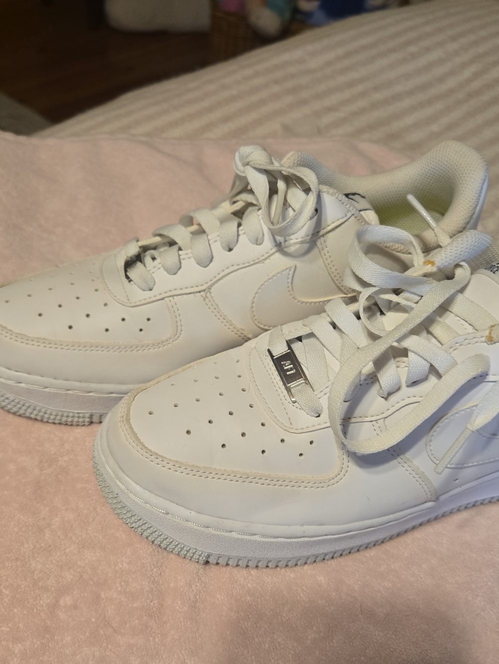 Nike Kids White Low-Top Leather Sneakers